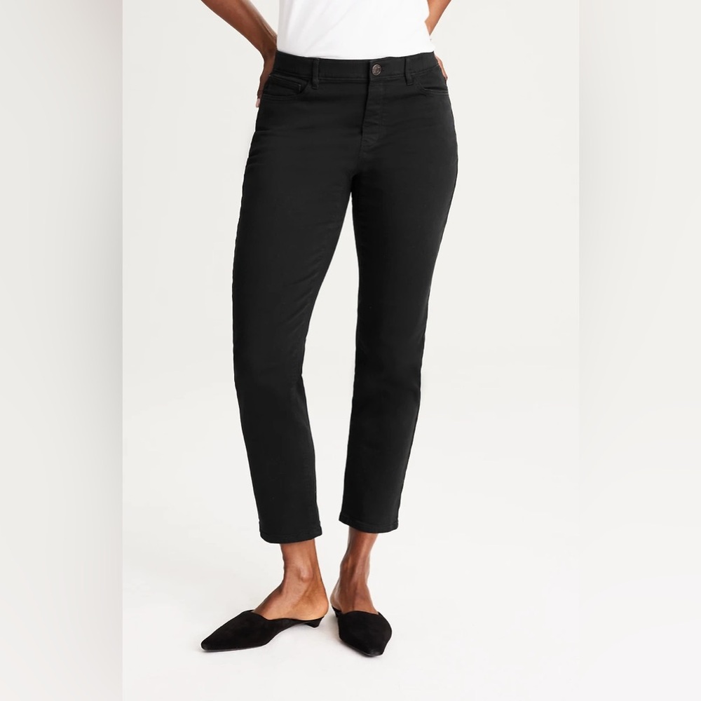 J.Jill High Rise Cropped Jeans – Size 10 black cotton pants